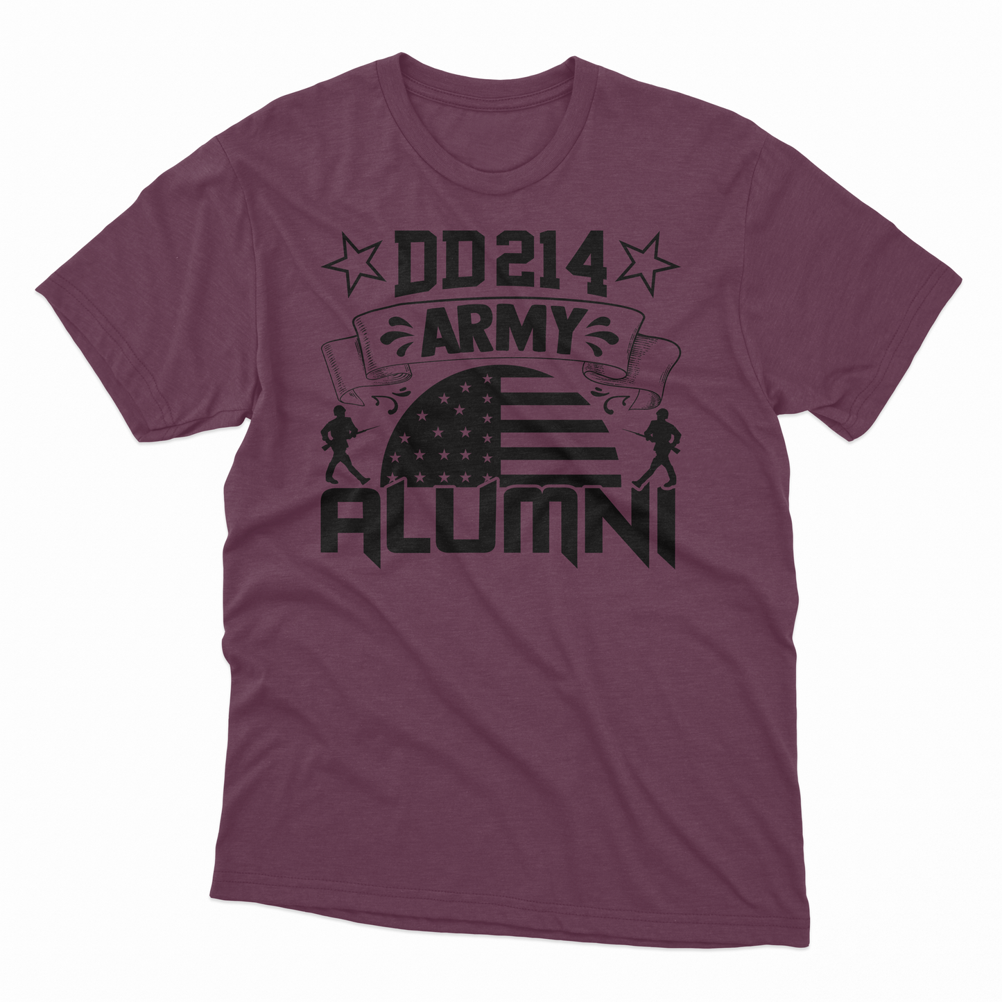 'DD214 Army Alumni' T-Shirt - Maroon