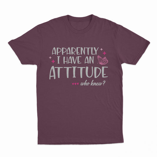 I Have An Attitude Youth T-Shirt - Maroon