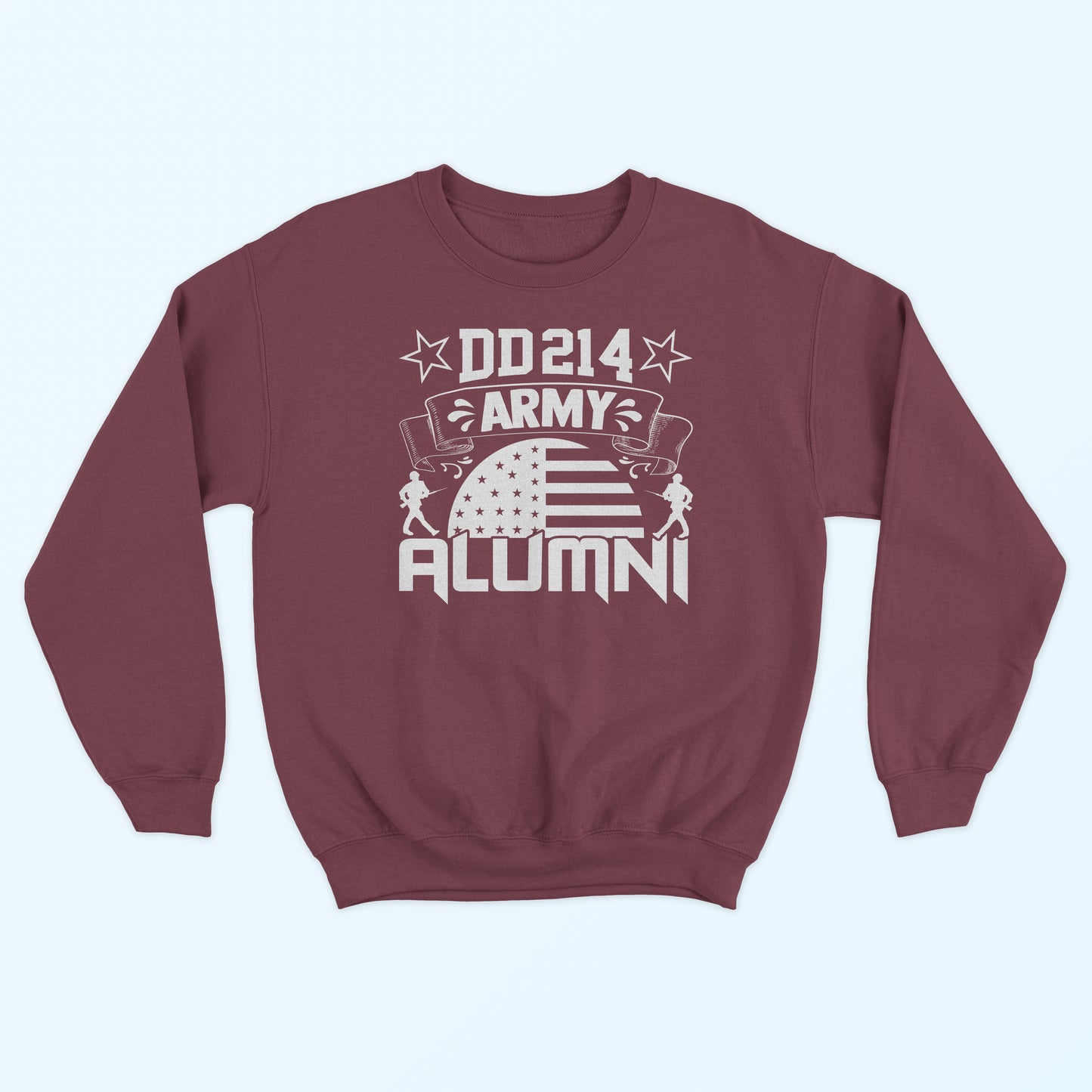 DD214 Army Alumni Sweatshirt - Maroon