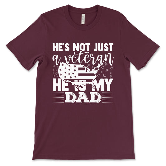 My Veteran Dad Adult T-Shirt - Maroon