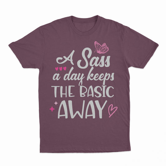 A Sass A Day Youth T-Shirt - Maroon