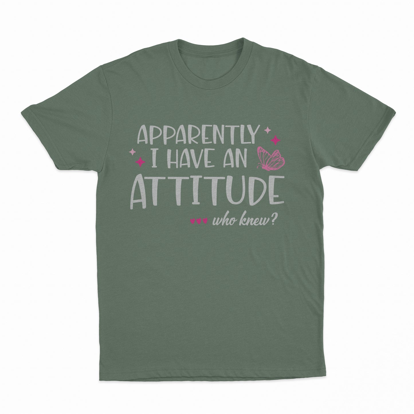 I Have An Attitude Youth T-Shirt - Military Green