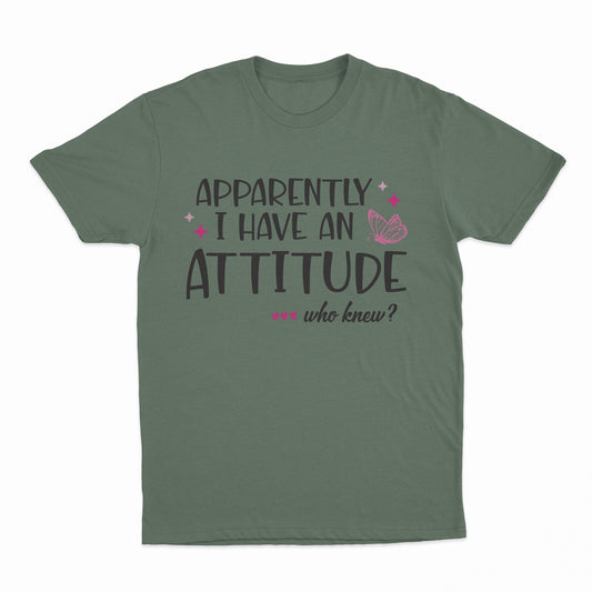 I Have An Attitude Youth T-Shirt - Military Green