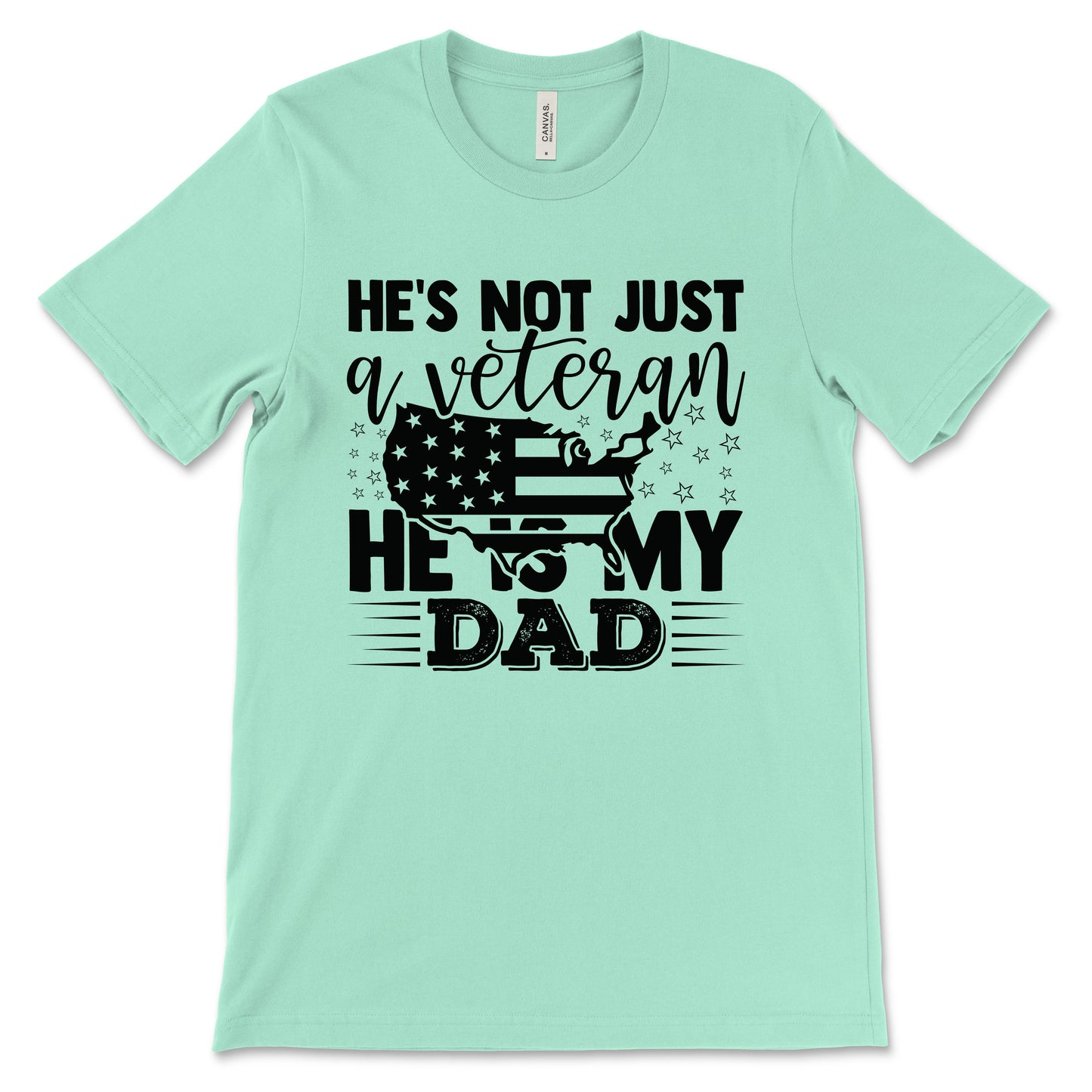 My Veteran Dad Adult T-Shirt - Mint Green