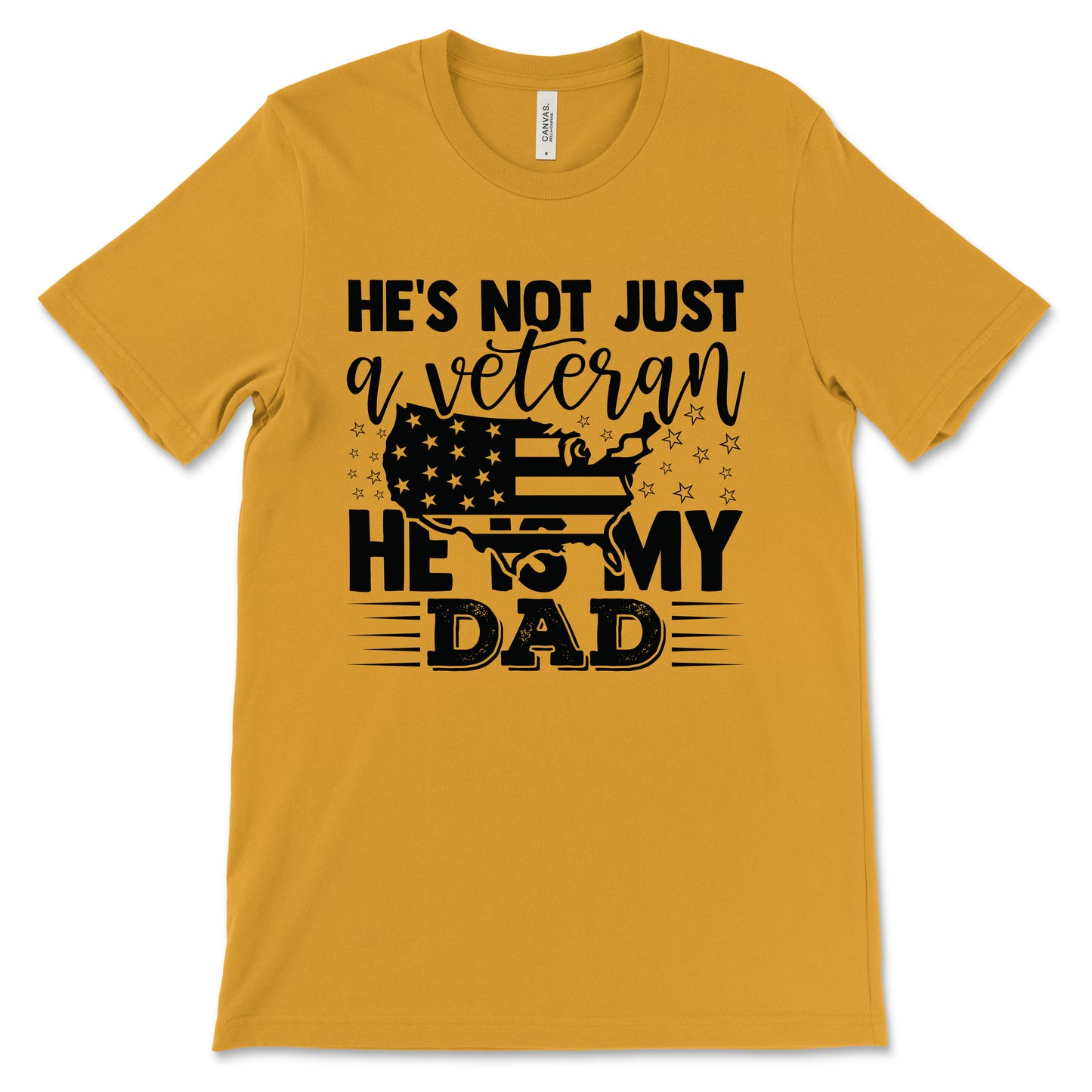 My Veteran Dad Adult T-Shirt - Mustard