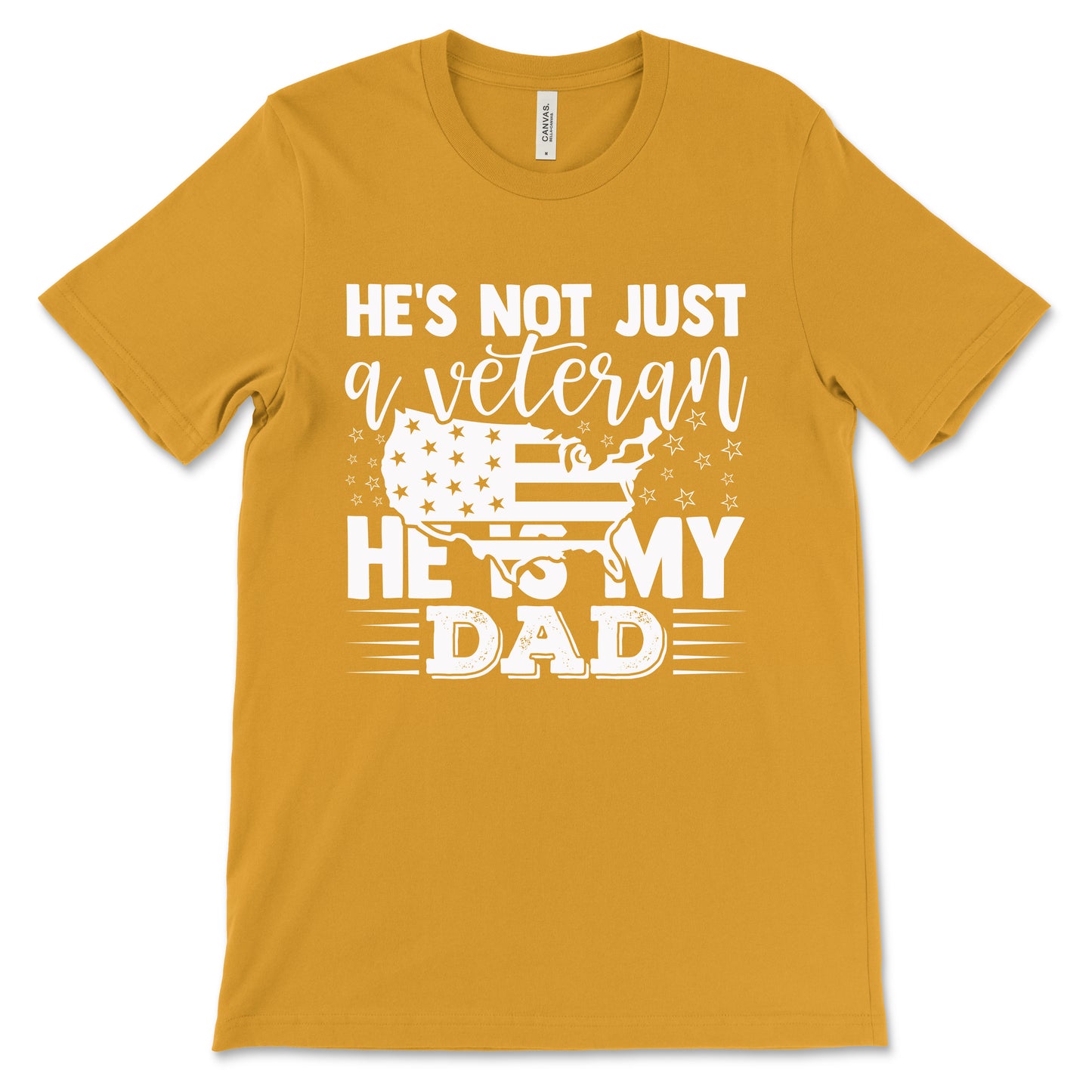 My Veteran Dad Adult T-Shirt - Mustard