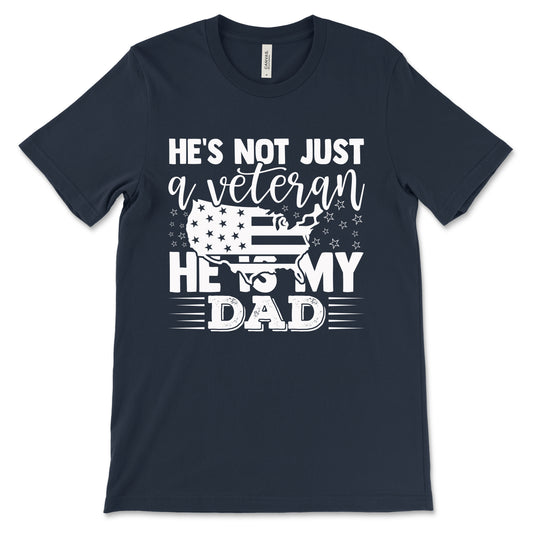 My Veteran Dad Adult T-Shirt - Navy