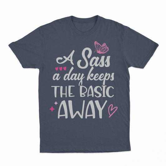 Sass A Day Youth T-Shirt - Navy