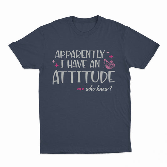 I Have An Attitude Youth T-Shirt - Navy