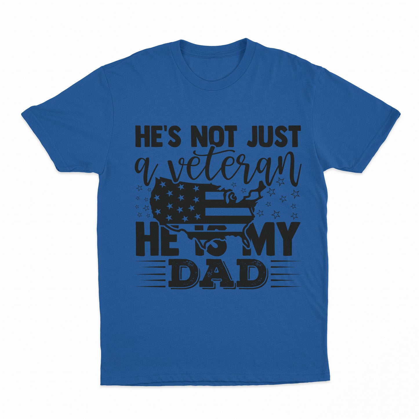 My Veteran Dad Youth T-Shirt - Neon Blue