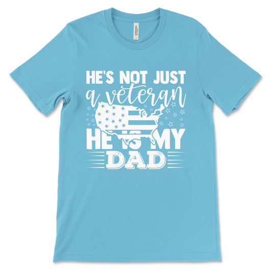 My Veteran Dad Adult T-Shirt - Ocean Blue