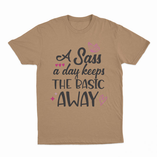 Sass A Day Adult T-Shirt - Old Gold