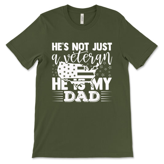 My Veteran Dad Adult T-Shirt - Olive