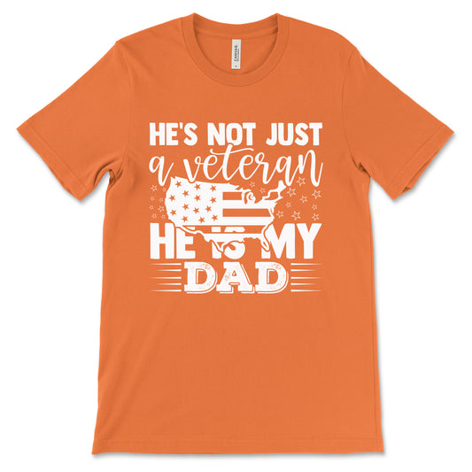 My Veteran Dad Adult T-Shirt - Orange