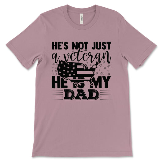 My Veteran Dad Adult T-Shirt - Orchid