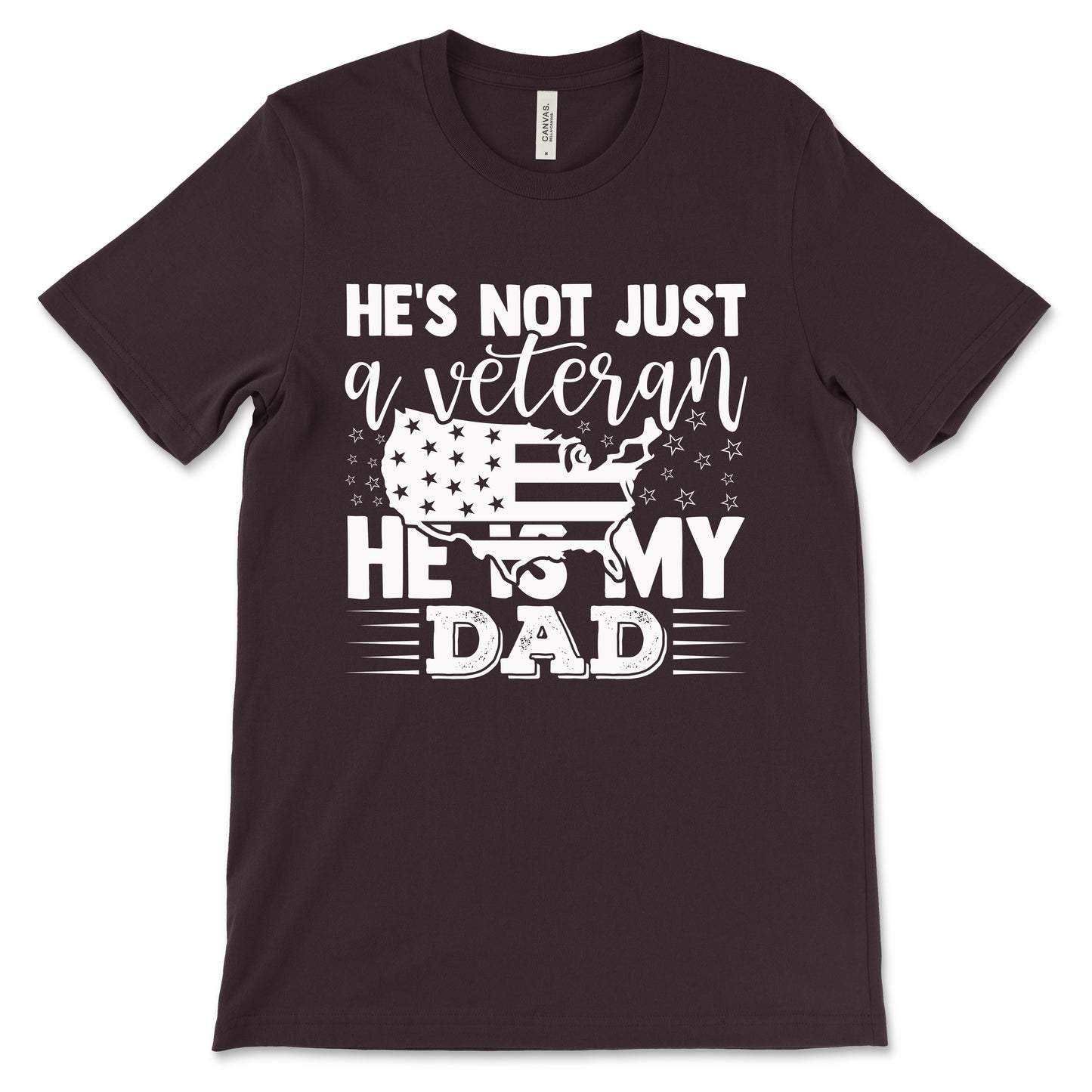 My Veteran Dad Adult T-Shirt - Oxblood Black