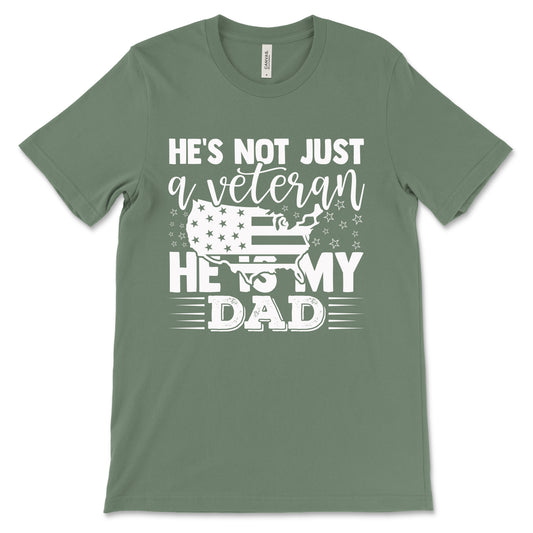 My Veteran Dad Adult T-Shirt - Pine