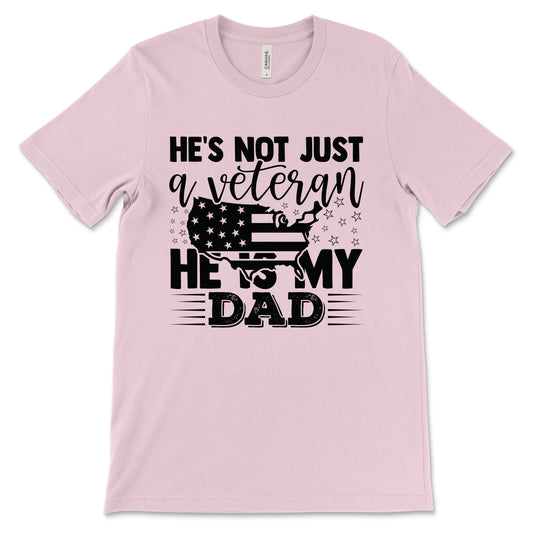 My Veteran Dad Adult T-Shirt - Pink