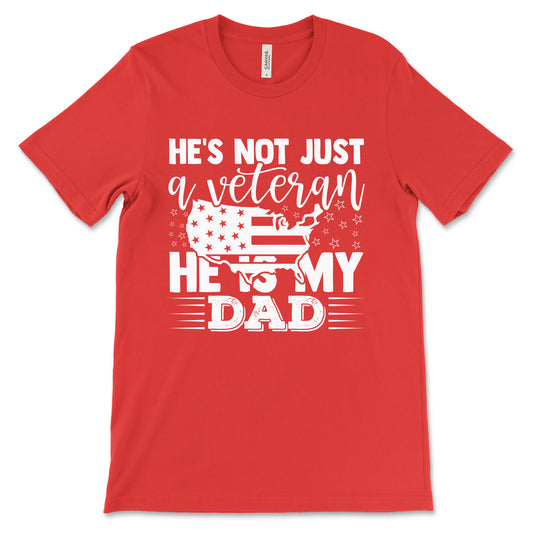 My Veteran Dad Adult T-Shirt - Poppy