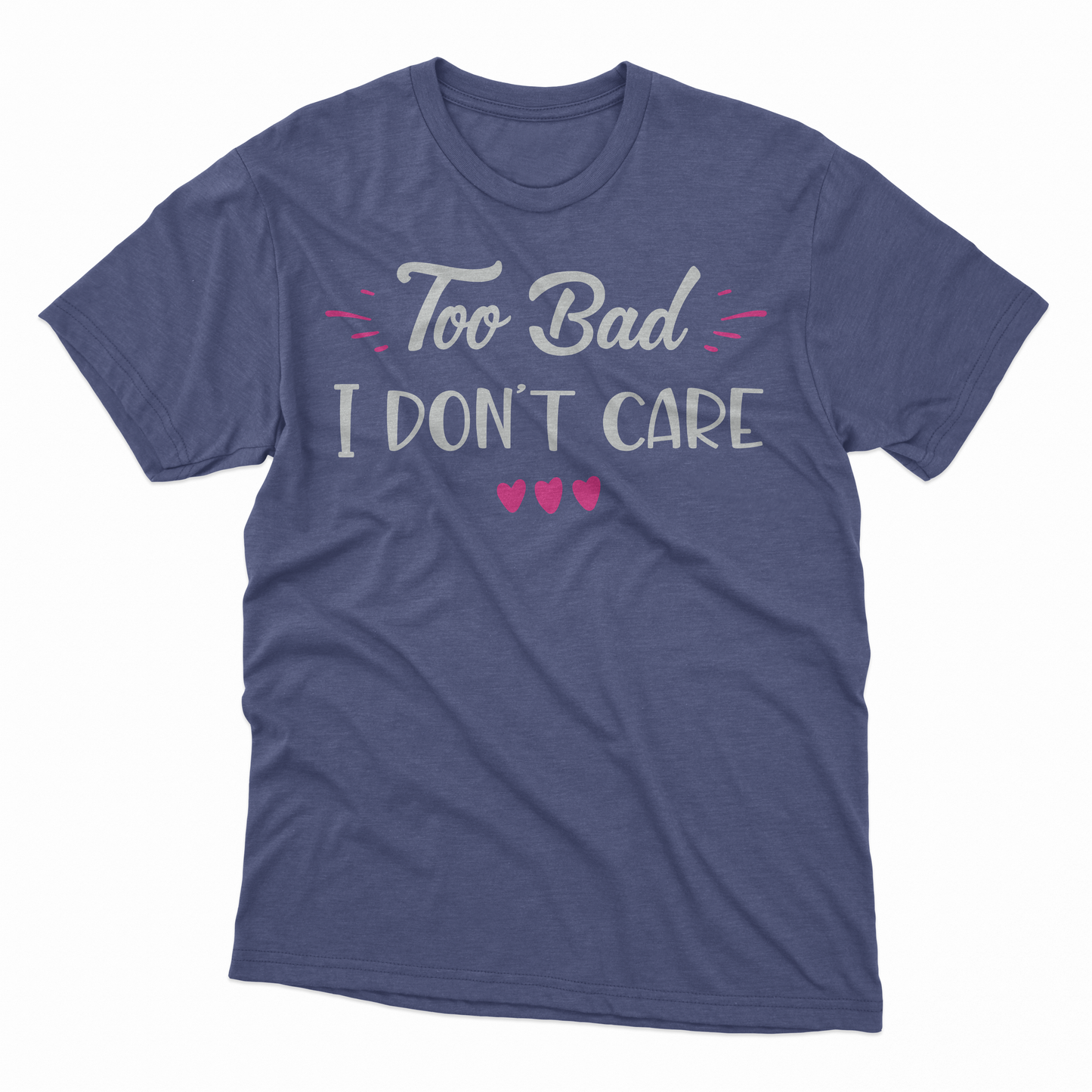 I Don't Care Adult T-Shirt - Purple