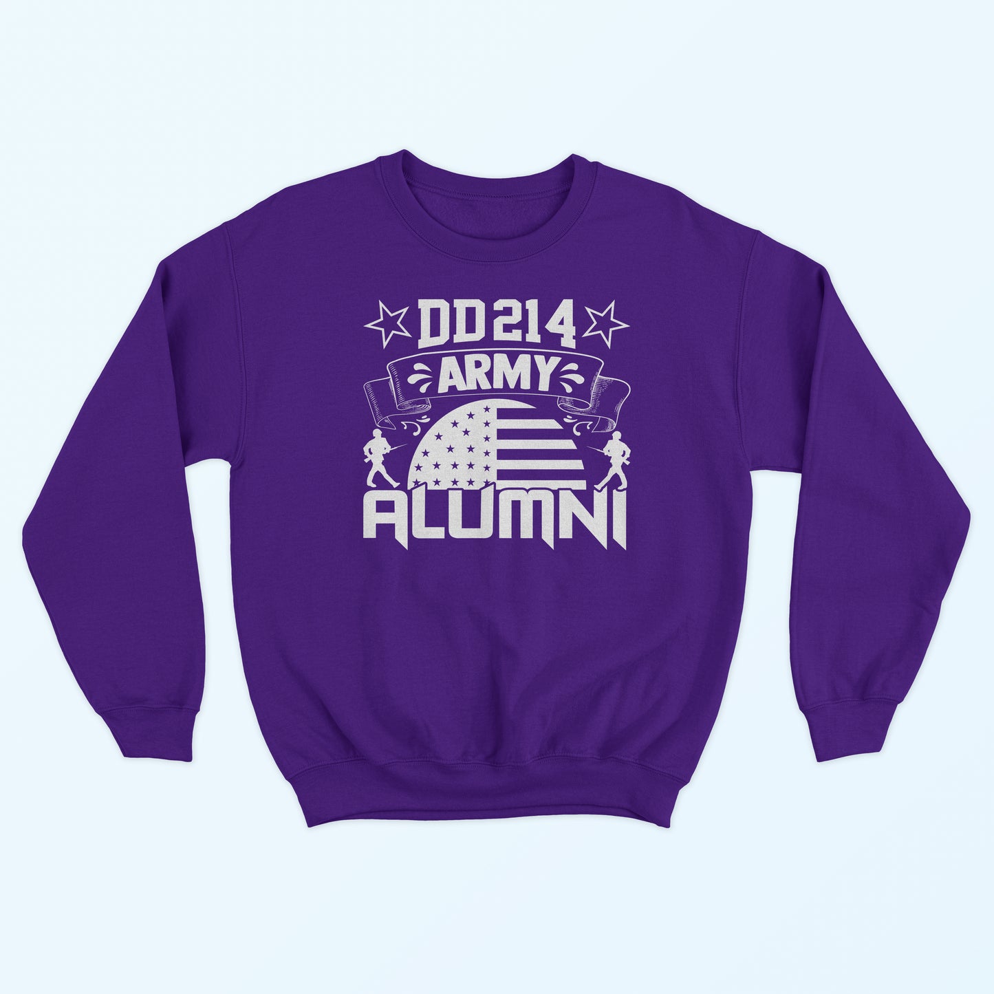 DD214 Army Alumni Sweatshirt - Purple