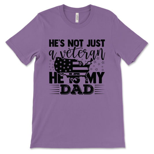 My Veteran Dad Adult T-Shirt - Royal Purple