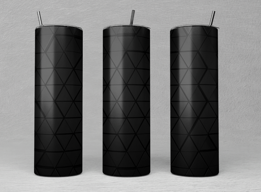 Layered Black Triangles 20oz Stainless Steel Tumbler