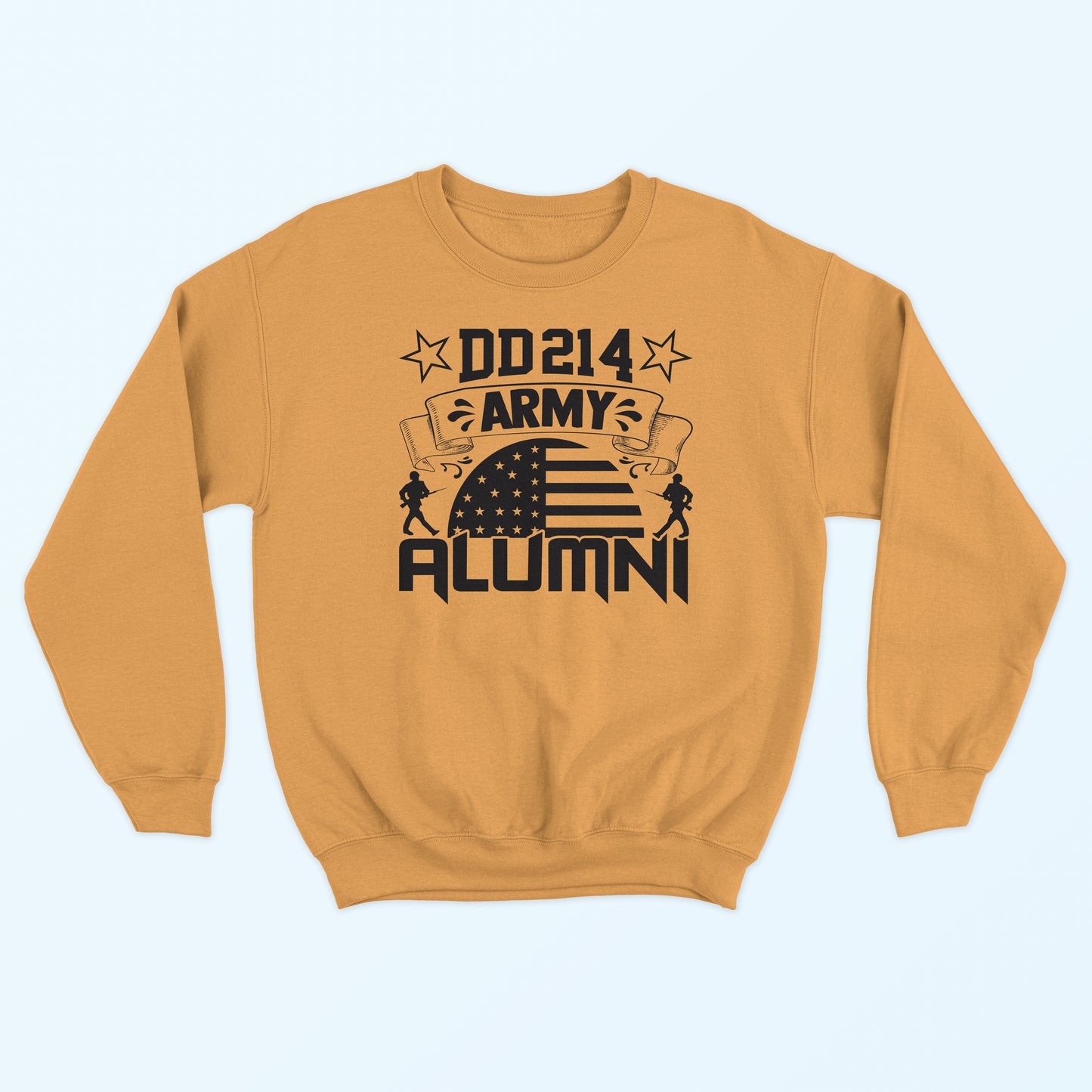 DD214 Army Alumni Sweatshirt - Safety Orange