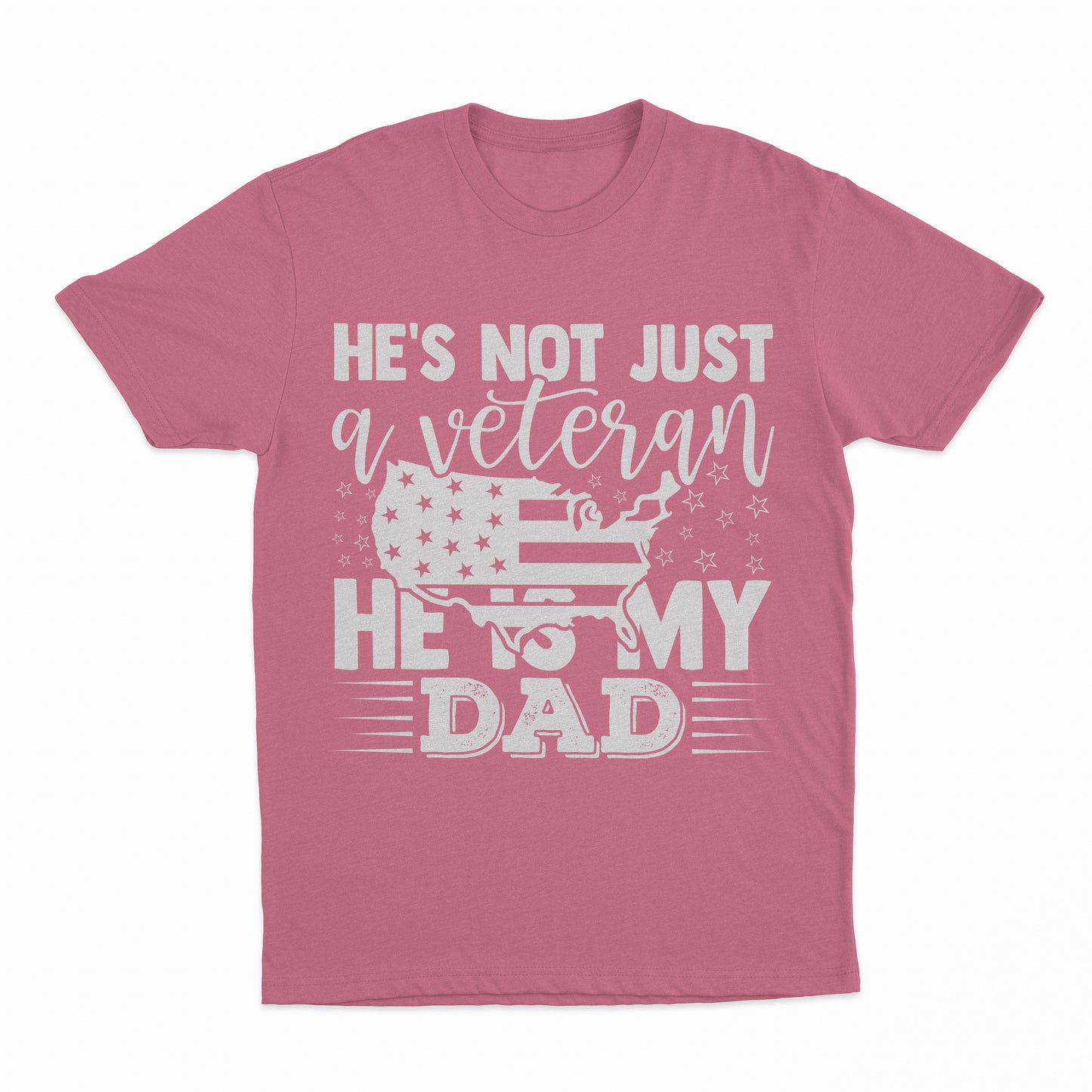 My Veteran Dad Youth T-Shirt - Safety Pink