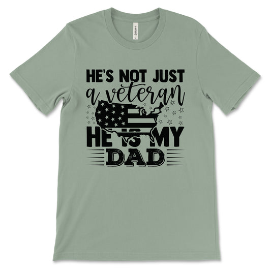 My Veteran Dad Adult T-Shirt - Sage