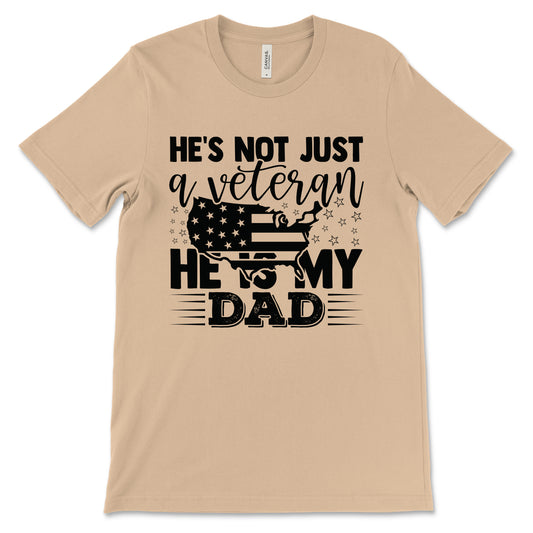 My Veteran Dad Adult T-Shirt - Sand Dune