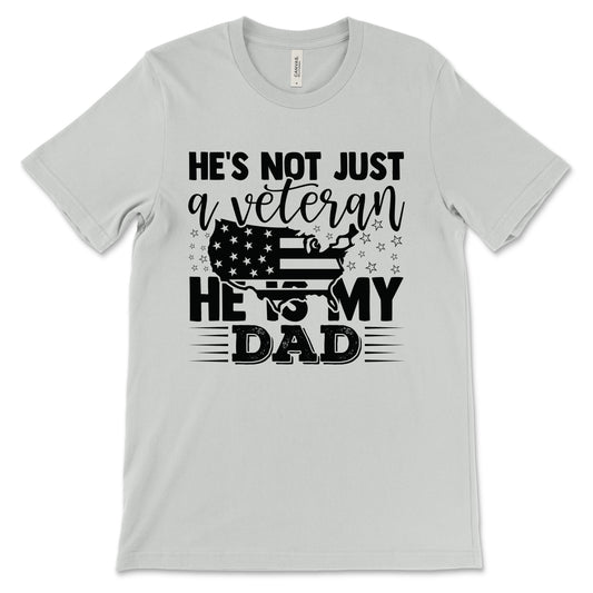 My Veteran Dad Adult T-Shirt - Silver