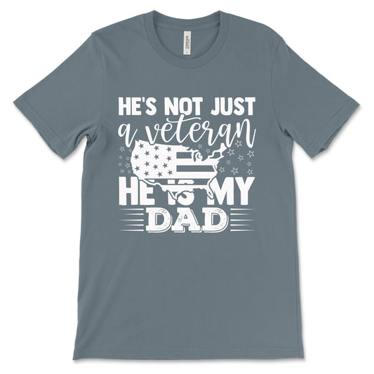 My Veteran Dad Adult T-Shirt - Slate