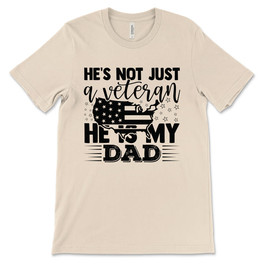 My Veteran Dad Adult T-Shirt - Soft Cream