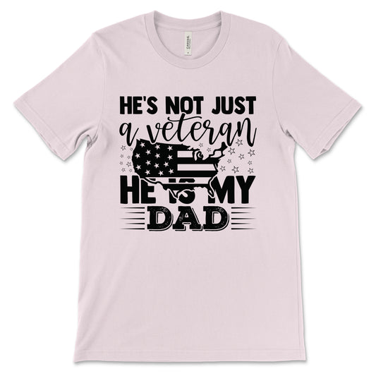 My Veteran Dad Adult T-Shirt - Soft Pink