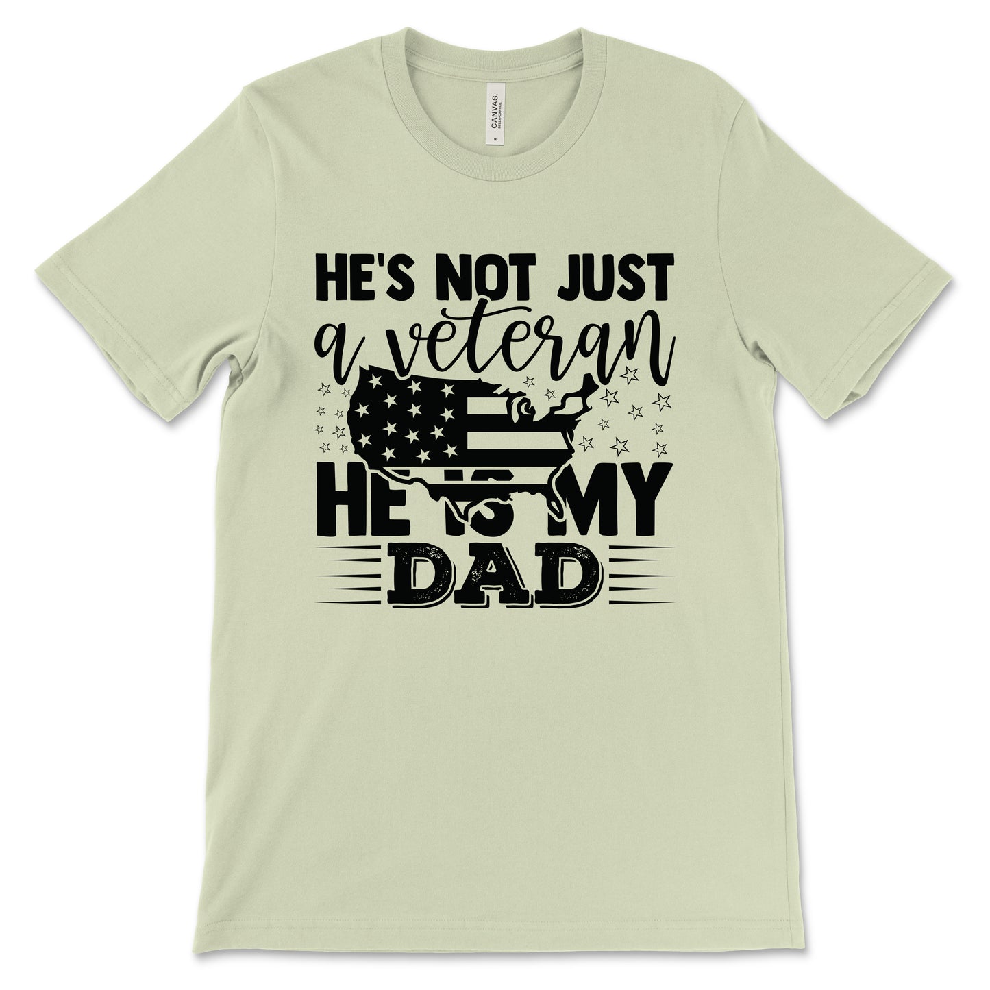 My Veteran Dad Adult T-Shirt - Spring Green