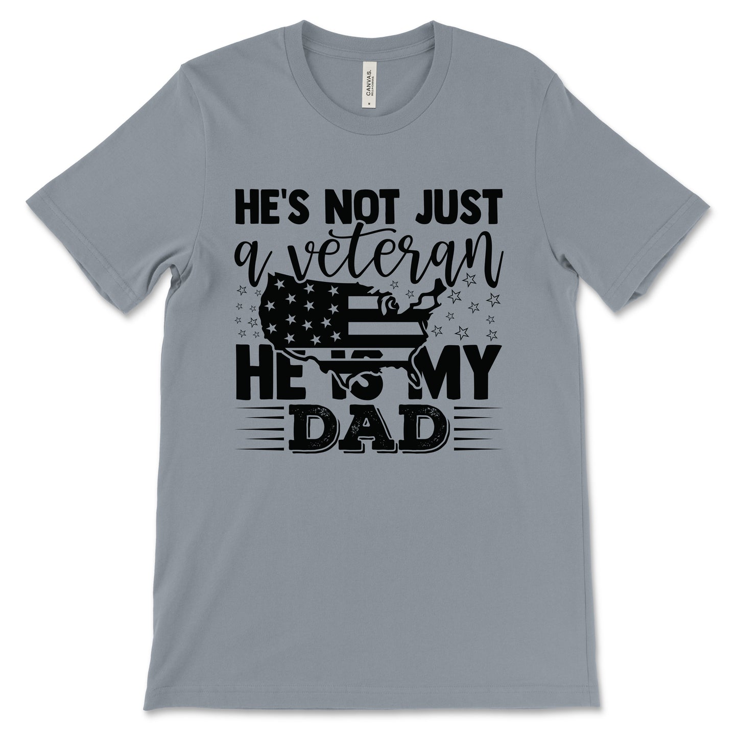 My Veteran Dad Adult T-Shirt - Steel Blue