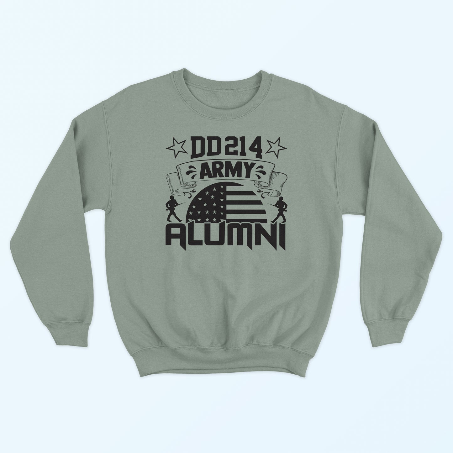 DD214 Army Alumni Sweatshirt - Stonewashed Green