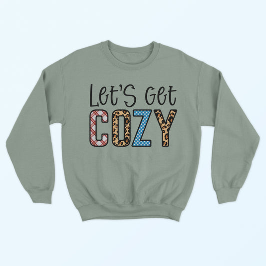 Let's Get Cozy Sweatshirt - Stonewashed Green