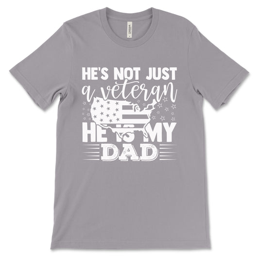 My Veteran Dad Adult T-Shirt - Storm