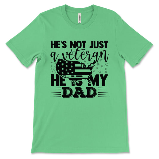 My Veteran Dad Adult T-Shirt - Synthetic Green