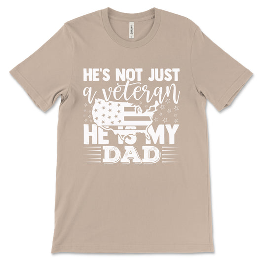 My Veteran Dad Adult T-Shirt - Tan