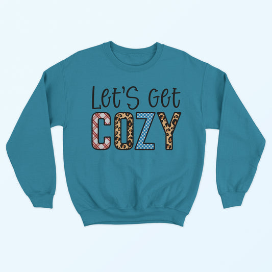 Let's Get Cozy Sweatshirt - Teal