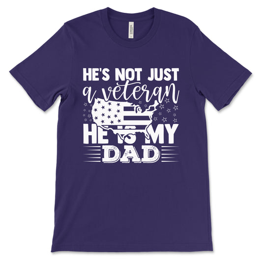 My Veteran Dad Adult T-Shirt - Team Purple
