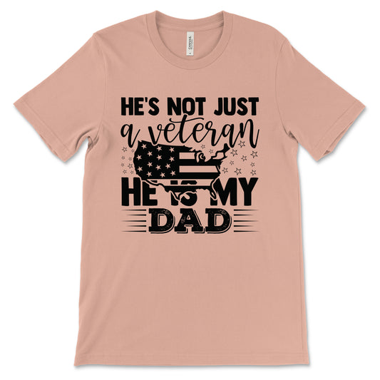 My Veteran Dad Adult T-Shirt - Terracotta