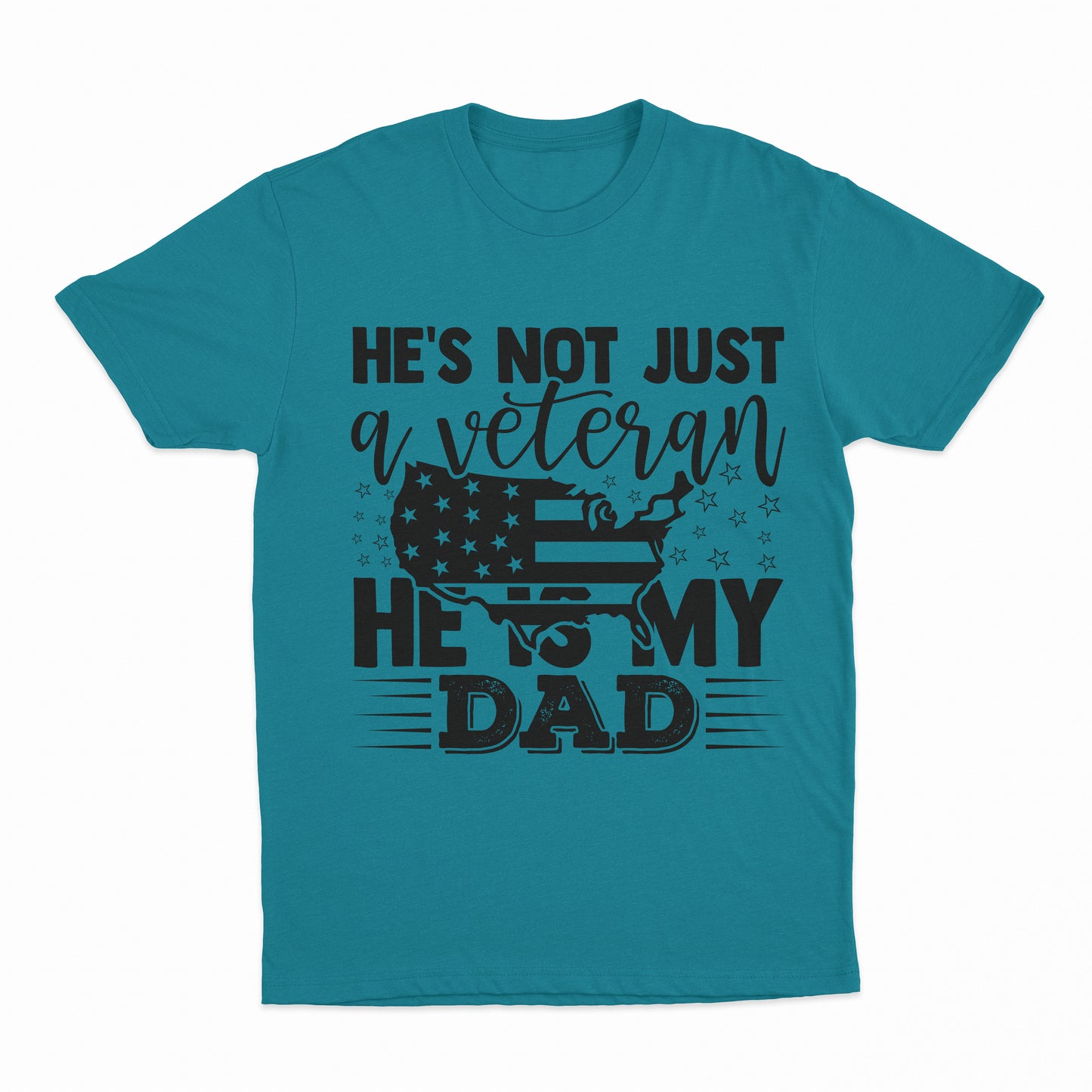 My Veteran Dad Youth T-Shirt - Tropical Blue