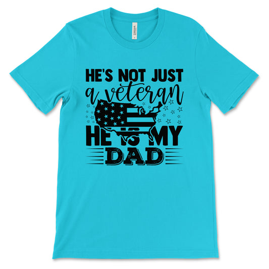 My Veteran Dad Adult T-Shirt - Turquoise