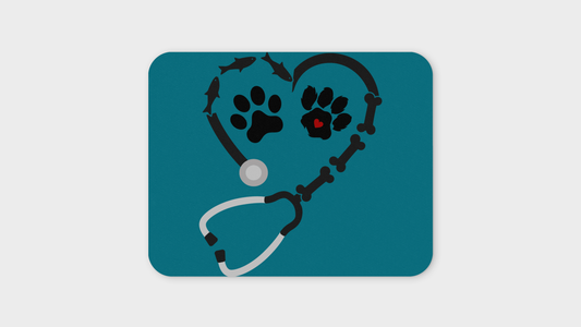 Veterinarian Heart Stethescope Mouse Pad