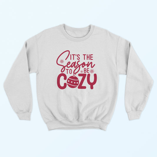 Cozy Season Christmas Sweatshirt - White or Ash Grey