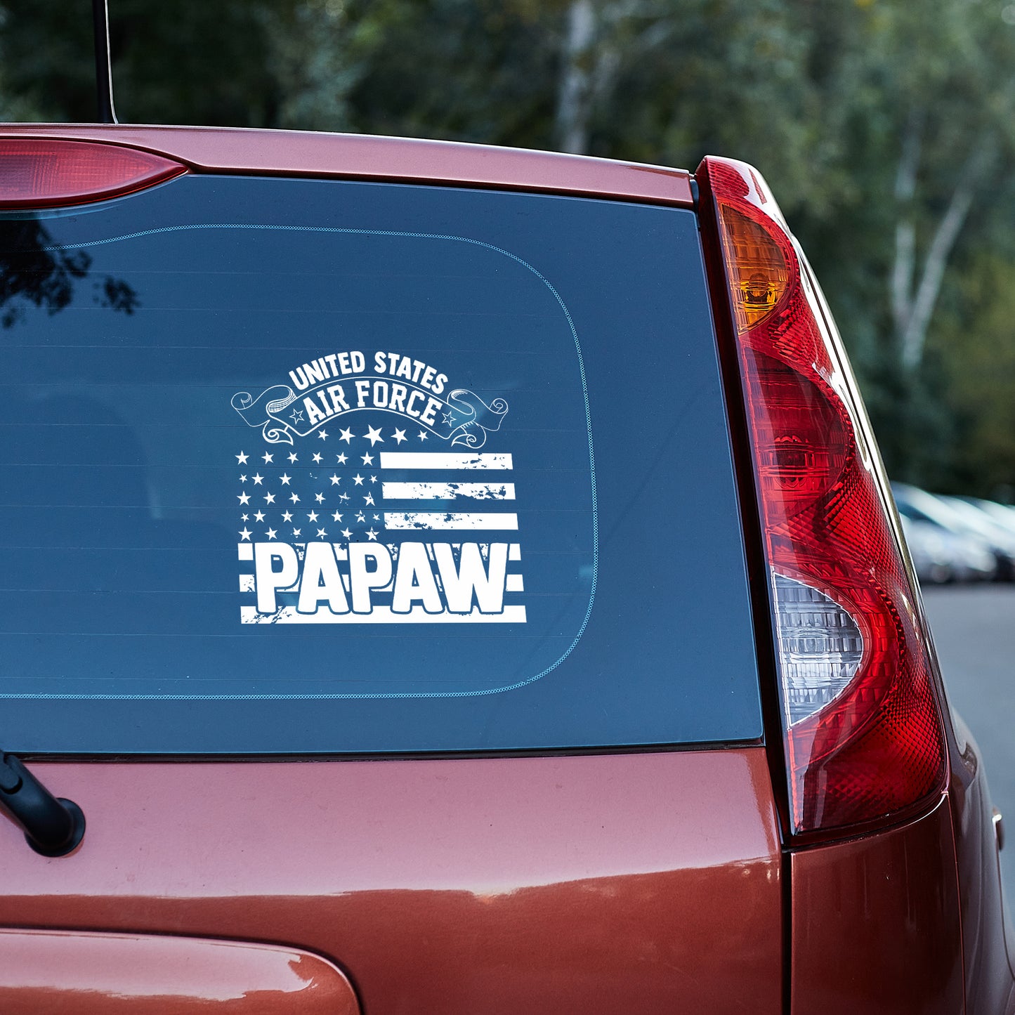 "US Air Force Papaw" Automobile Car Vinyl Decal